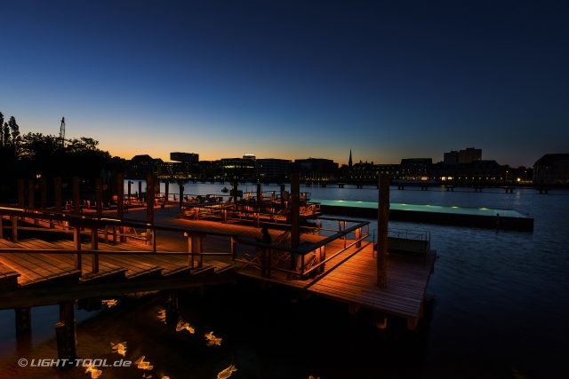 Badeschiff, Arena, LED-Lichtinsallation Light Tool, Berlin, Treptow
