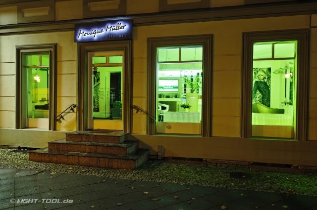 LED RGB Laden Beleuchtung Friseursalon Monique Müller Hennigsdorf Light Tool 07